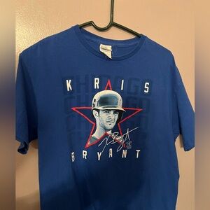 Kris Bryant MLB Blue Graphic Men's Shirt Size M